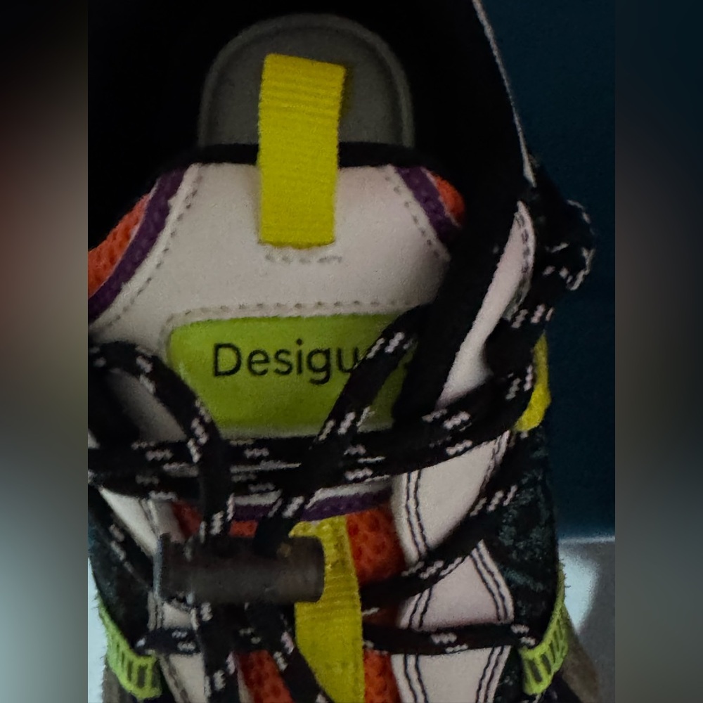 Desigual Vibrant Yellow and Black Sneakers - Picture 4 of 9